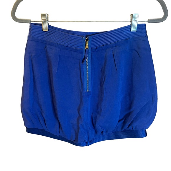 BCBG MaxAzaria Royal Blue High-waisted Mini Skirt Size 4 With Pockets - Picture 2 of 9